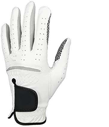 DONGKER Golfhandschuh,rutschfest PU-Leder Golfhandschuhe,Einstellbar Handschuh für Herren Linke/Rechte Hand