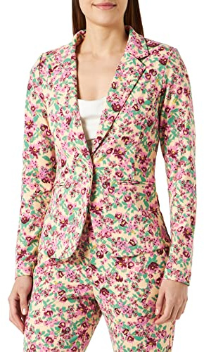 ICHI Dam IHKATE Print BL14 Blazer, 201850/Structured Flower Mix1, XS, 201850/Structured Flower Mix1, XS