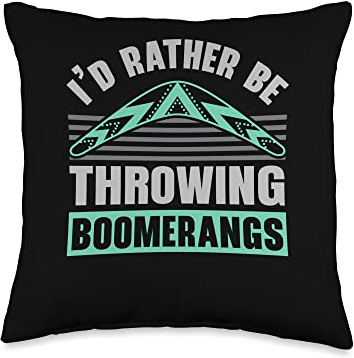 Aboriginal Australian I'd Rather Be Throwing Boomerangs Throw Pillow