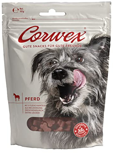 Corwex Hundesnack Soft-Treats | Tranigssnacks | herzhaft softe Hundeleckerli für Training oder als Snack | Für Alle Rassengrößen | glutenfrei & mit hohem Fleischanteil (165g (1er Pack), Pferd)