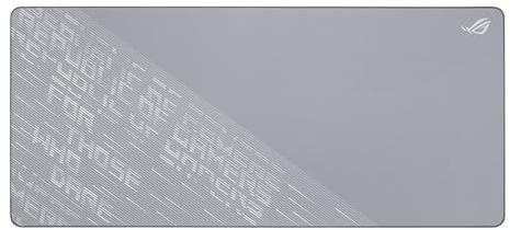 ASUS ROG Scabbard II Arctic Gray XXL spelmusmatta, vattentät, olje- och dammtät, slitstarka halkfria kanter, halkfri gummibas, 400 x 900 x 3 mm, grå
