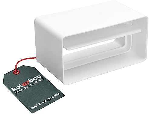 KOTARBAU® Duct Connector 110 mm x 55 mm with Check Valve for Ventilation Duct Rectangular Pipe Connector Efficient White Plastic Flat Duct Connector for Ventilation Systems Exhaust Pipe Lüf