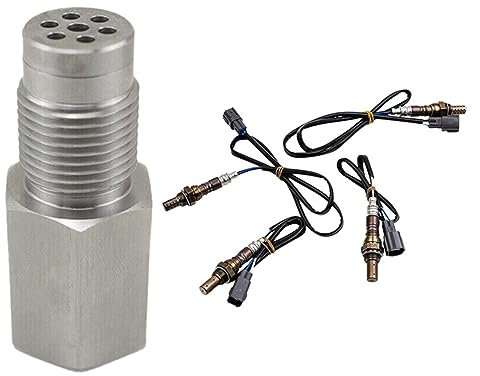 Sauerstoffsensor Auto Für Toyota Für Rav4 Mit Sauerstoff O2 Sensor Spacer Adapter Bung Katalysator Fix Check Engine Licht 4Pcs Sauerstoff Sensor Lambdasonde Eliminator