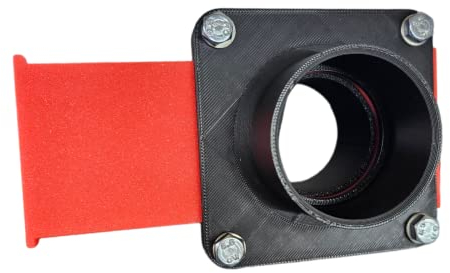 BlastGate - 75mm Absperrschieber DN75 für Werkstatt Absaugung Luftstromregulierung Robustes PLA Schieberventil Schwarz/Rot für Staubkontrolle Holzverarbeitung und Späneabsaugung (2. Gen., 2024)