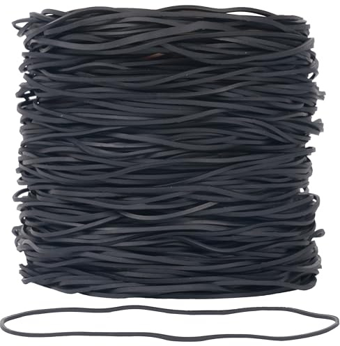 Foshine Rubber Bands Garbage Can Bands Elastic Large Size #117A 200Pcs Trash Can Rubber Bands Black Elastics Bands 7inch For Office Supplies Home
