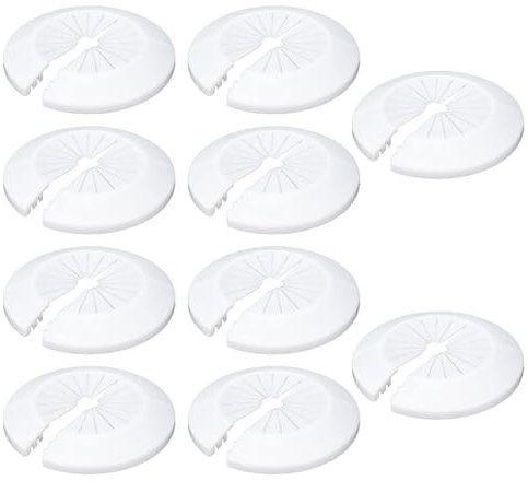 ZXUPOI 10 pcs Heizungsrohr Rosette Rohrabdeckung Klapprosette Rohrmanschette für Heizungsrohre Warm und Kaltwasserrohre Gasrohre Obere und Untere Wasserrohre Leitungsrohre