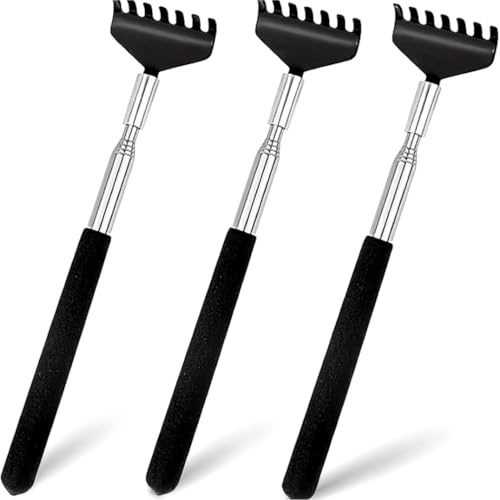 Set de 3 rascadores de espalda - Estable y extensible con amplia superficie de rascado para aliviar eficazmente el picor - masajeador y rascador de espalda