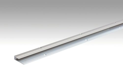 1m Abschlussprofil Typ 201 | Edelstahl-Oberfläche | für Höhenunterschiede von 6,5 bis 16 mm | Aluminiumprofil passend zu Meister-Parkett-, Lindura-, Holzboden, Design und Laminat