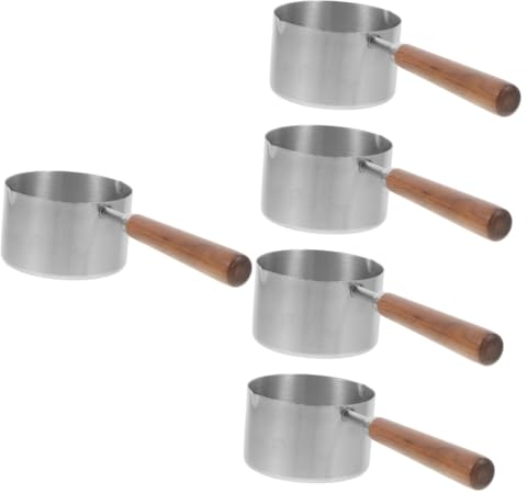 HANABASS 5piezas Cuchara Medidora Para Alimento De Mascotas De Inoxidable Práctica y Para Perros y Gatos Uso Fácil y Versátil