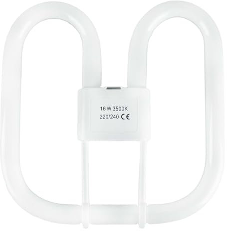 16W GR10Q Compact Fluorescent Lamp，4 Pin Light Bulbs Warm White 3500K Non-Dimmable，950LM，AC 230V，Recessed Ceiling Light，Energy Saving Light Bulbs，Pack of 1.