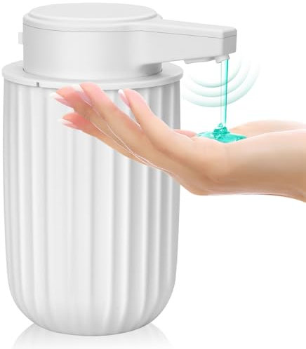 Seifenspender Automatisch Elektrischer Seifenspender Mit Sensor 3 Stufen Verstellbar Soap Dispenser Automatic SpüLmittelspender USB-Aufladung IPX5 Waterproof FüR Bad KüChe Weiß