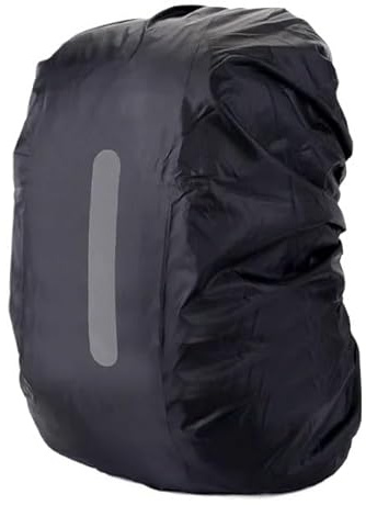 Regenschutz Rucksack 10-70L Rucksack Reflektierende Regen Abdeckung Nacht Reise Outdoor Sport Taschen Abdeckungen Mit Reflektierende Bieten Wasserdichte Abdeckung Rucksack Regenschutz(Black XXL(71L-80
