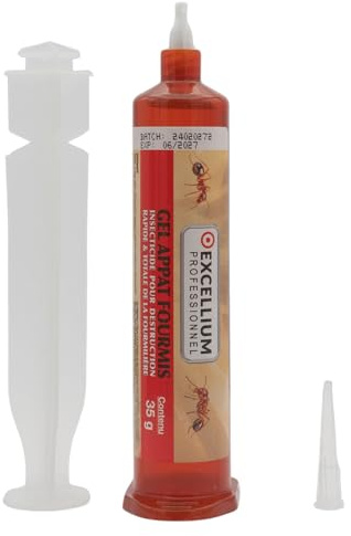 Gel Insecticide Appât Anti-Fourmis 35g EXCELLIUM PROFESSIONNEL | Détruit la fourmilière entière · Effet relais vers la colonie · Actif jusqu'à 4 semaines · Intérieur et extérieur