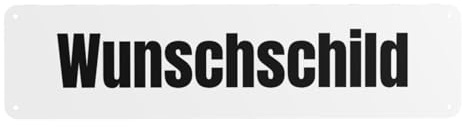 Schilder selbst gestalten, Schild personalisiert, 9 Größen Über 300 Logo-Optionen, mit Foto/Text/Logo, Aluminium/Eisen-Material, Wasserdicht und UV-beständig (10x40cm - Aluminium-Horizontal)