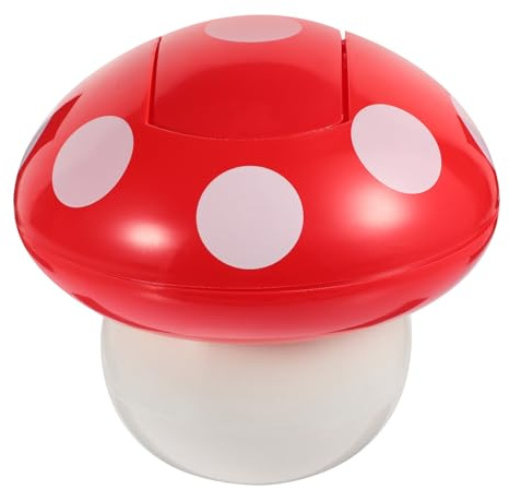 Cabilock Poubelle de Table Décorative de Champignon Rouge et Blanc Petite Poubelle de Bureau Compacte Seau à Déchets Multi-Usages Sain Odeur pour Bureau et Voyage