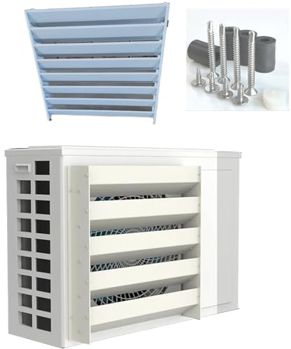 Deflector de aire acondicionado de pared para exteriores, para control de dirección del viento mini split para ventanas y unidades divididas (65 x 65 cm) - Mejora la eficiencia de refrigeración