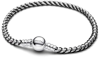 PANDORA Damen-Silberarmband Veneziakette Schwarz 593816C02