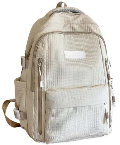 Generisch Große Kapazität Schultasche Weibliche Mittelschüler Umhängetasche Fach Computer Umhängetasche (Khaki One Size)
