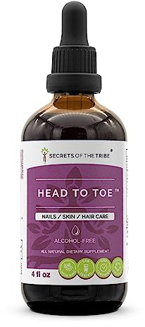 Head to Toe Herbal Extract, Alcohol-Free Tincture, Glycerite Chamomile, Witch Hazel, Pot Marigold, Turmeric, Stinging Nettle, Rosemary. Nails/Skin/Hair Care 4 OZ