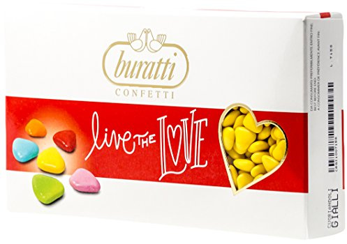 Buratti Confetti al Cioccolato, Coriandoli Gialli - 1000g