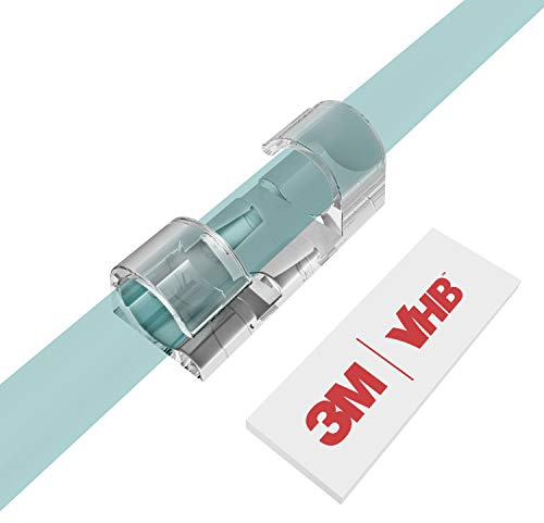 Cable Clips with Strong Self-Adhesive, XIAOXI Cable Management TV PC Wire Holder Sticky Tidy and Organise Cords and Wires - 40 Pcs (Clear)