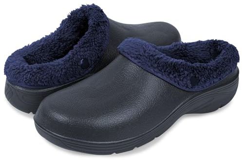 Lakeland Active Lorton Men's Fleece Lined Garden Clogs - Oxford Blue - 9 UK