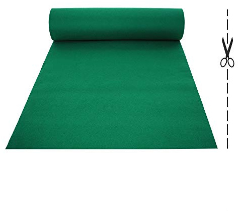 OLIVO.shop Rotolo Passatoia su Misura, Tappeto Moquette per Eventi 2x30 MT | Corsia allestimenti, cerimonie, battesimi, babyshower, sfilate, decorazione natalizia, antiscivolo, varie misure, ROPAS VERDE