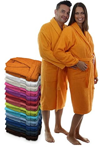 LEBENGOOD Bademantel für Damen, Herren, Unisex, Frottee 100% Baumwolle, Weicher Morgenmantel Dusche, Größen Flauschig, Leicht