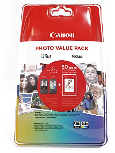CANON Packung mit 2 Tintenpatronen PG-540L / CL-541XL Schwarz + Farbe