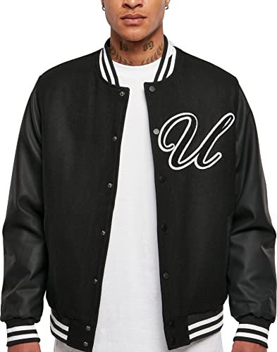 Urban Classics Stor U collegejacka för män, svart, XL