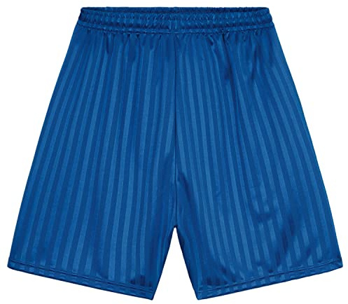 CityComfort Boys Athletic Shorts, Lightweight Breathable Sports Shorts for Football or PE (Blue, 13-14 Years)