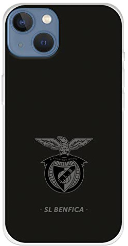 Coque de téléphone mobile Benfica pour iPhone 13 avec fond noir, protection pour votre mobile, coque en silicone flexible avec licence officielle Benfica