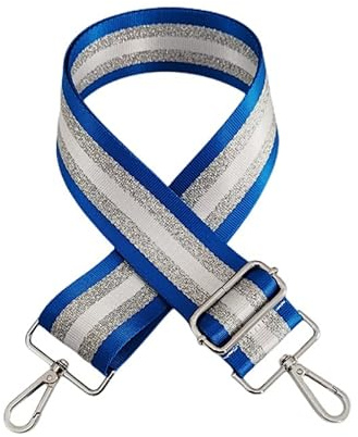SYSUII Breiter Schultergurt, Bunter Längenverstellbarer Tragegurt, 5cm breit 75-130cm Tragegurt Schultergurt für Handtaschen Schulterriemen Umhängegurt Herren Taschenriemen Damen Zubehör - Blau