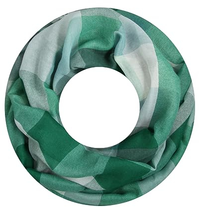 Majea Damen Loop Schal Schlauchschal Halstuch (880022) (grün 4)