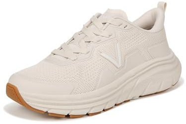 Vionic Zapatillas de Deporte para Mujer con Cordones Walk MAX Shoes con Soporte para el Arco Wide Fit Crema Blanco