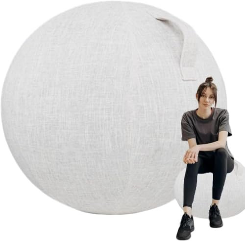 Schutzhülle Für Gymnastikball,55cm 65cm 75cm Balance Ball Abdeckung Anti Kratzer, Gymnastikball Abdeckung, Faltbar Sitzbälle Stoff Bezug, Leichte Yoga Ball Abdeckung Für Schwangerschaft-1||65cm