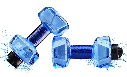 2 Stück Wasserhanteln, mit Wasser Befüllbare Hanteln, Schwimmende Wasserhanteln, Wassergewichte für Poolübungen, Schwimmhandstangen, Wasserfitness-Wasseraerobic-Ausrüstung für Erwachsene, Kinder, Anfä