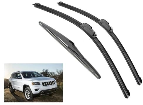 TOYOCC Car Front Rear Wiper Blades Brushes Cutter Accessories J Hook For Jeep For Grand Cherokee WK2 2011 2012 2013 Windshield Wiper