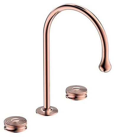 Wasserhahn Bad für Waschbecken Wasserfall Mischbatterie Waschtischarmatur Split Kupfer Kaltwasser 3 Loch Wasserhahn Silber Armatur für Waschbecken Badezimmer Badarmatur Waschbeckenarmatur