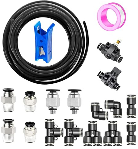 HUAZIZ Black 8mm OD 5mm ID Polyurethan PU Luftschlauch Rohr Rohrsatz 10 Meter 32.8ft