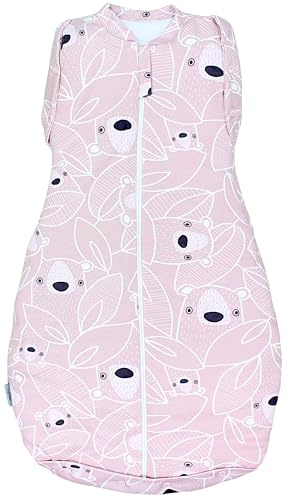TupTam Baby Pucksack Swaddle Bag Wattiert Babyschlafsack unisex, Farbe: Wattiert 2.5 TOG/Bärchen Rosa, Größe: 3-6 Monate