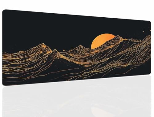 Tapis de Souris Mountain, Tapis Souris XXL, 1200x600x4mm Tapis de Bureau Gaming AntidéRapant, Tapis Bureau étanche, sous-Main pour Clavier et Souris, Mouse Pad Mat, pour Gamer, Ordinateur, Pc 753