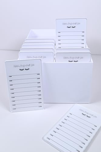 10 Layers Acrylic Eyelash Storage Box - Makeup Organizer False Eyelashes Glue Pallet Holder - Eyelash Extension Organizer Box - Grafting Eye Lashes Extension Close-Packed Display with 10 Pallets