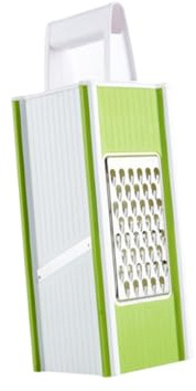 CIYODO Grattugia da Cucina Manuale 5 in 1 in Plastica e Acciaio | Verdura e Frutta, Contenitore Incluso, Taglio a Fette, Accessori Cucina Utili per Casa