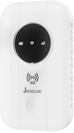 4G Mobiler WLAN Router, Mobiler Hotspot mit 150 Mbit/s Tragbares WLAN für Unterwegs Ohne Vertrag, Mobiler Router 2100mAh Akku, Typ-C, Mobiler WiFi Hotspot für Reisen, Camping, Hotels-perlweiß