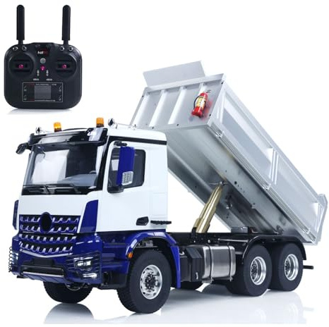 TOUCAN RC HOBBY 6x6 Metallchassis Getriebe 1/14 RC Hydraulischer Muldenkipper 3348 Funkgesteuerter Kipper Differentialachse Licht Sound HotRC Radio