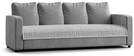 PAULATO - Copridivano Impermeabile Antiscivolo - Runner Salvadivano per Cani e Gatti - Lavabile in Lavatrice, Made in Italy - Perla 63x220 cm 4 Posti