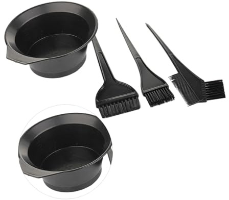 BAZEITFLOW 4 ensembles Set de Kits Coiffure Professionnels Peigne et Bol pour Teinture Cheveux Réutilisables DIY à Domicile et Salon
