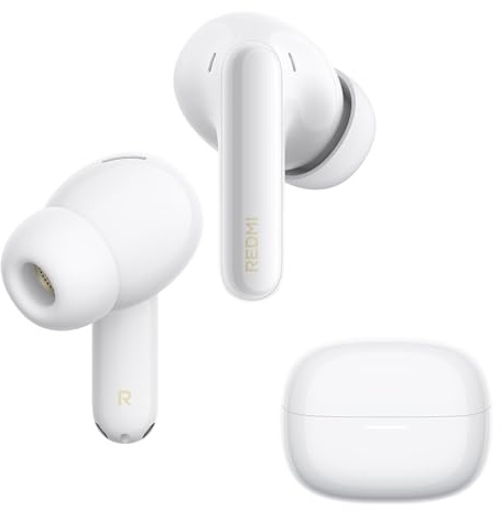 XIAOMI Redmi Buds 8 Pro, True Wireless Bluetooth, cancelación Activa de Ruido de hasta 55 dB, Triple Driver, Sonido Hi-Res Hi-Fi, Dolby Audio, hasta 33h de autonomía, Bluetooth 5.4, IP54, Blanco