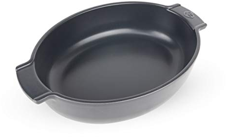 PEUGEOT - Plat Four En Céramique Ovale - 40 cm (anses comprises) x 25,5 cm x 7,5 cm - Contenance : 4,5 L - Garanti 10 Ans - Fabrication Française - Coloris Ardoise